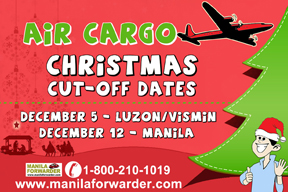 Air cargo Christmas cut-off dates!